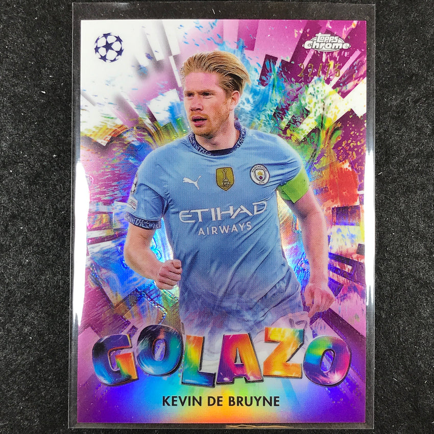 2024-25 Topps Chrome UEFA Club Comp KEVIN DE BRUYNE Golazo Magenta 22/75 #29