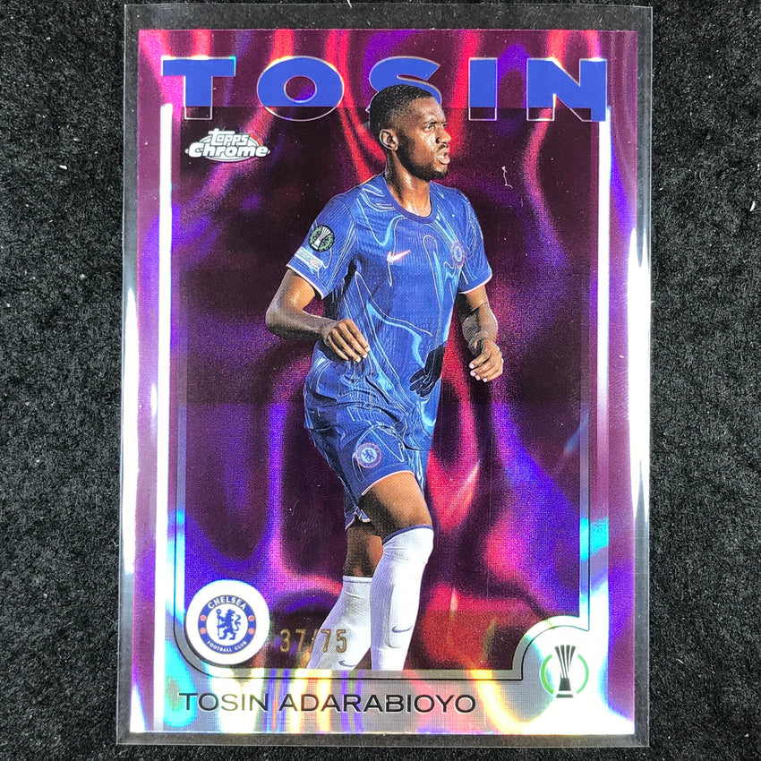 2024-25 Topps Chrome UEFA Club Comp TOSIN ADARABIOYO Magenta Lava 37/75 #102