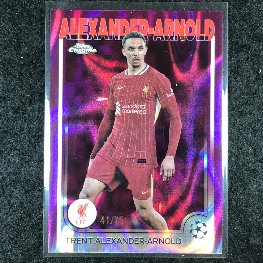 2024-25 Topps Chrome UEFA Club Comp ALEXANDER-ARNOLD Magenta Lava 41/75 #104