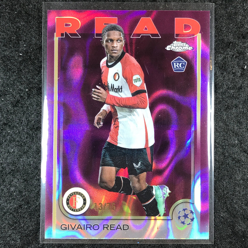 2024-25 Topps Chrome UEFA Club Comp GIVAIRO READ Rookie Magenta Lava 13/75 #138