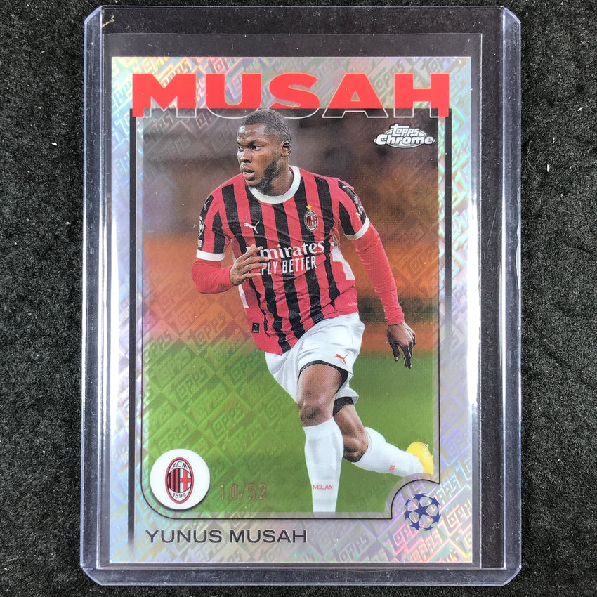 2024-25 Topps Chrome UEFA Club Comp YUNUS MUSAH Base Toppsfractor 10/52 #79