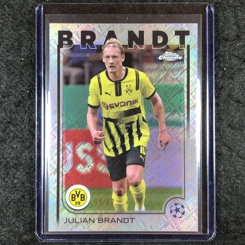 2024-25 Topps Chrome UEFA Club Comp JULIAN BRANDT Base Toppsfractor 25/52 #90
