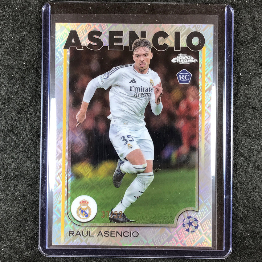 2024-25 Topps Chrome UEFA Club Comp RAUL ASENCIO Rookie Toppsfractor 37/52 #186