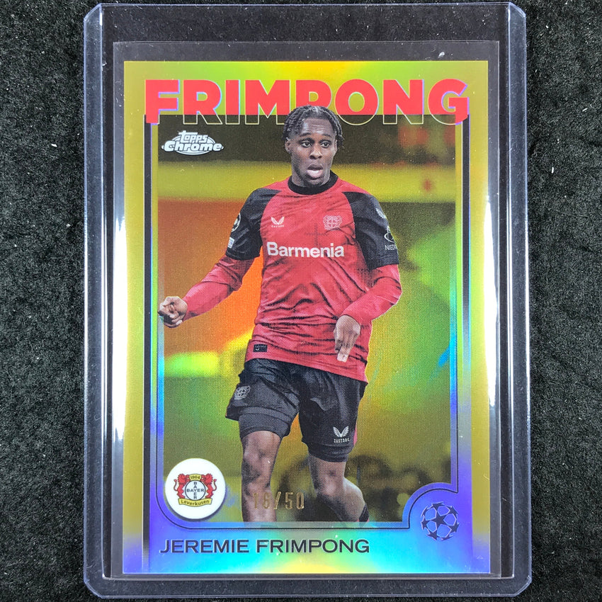 2024-25 Topps Chrome UEFA Club Comp JEREMIE FRIMPONG Base Gold 18/50 #78