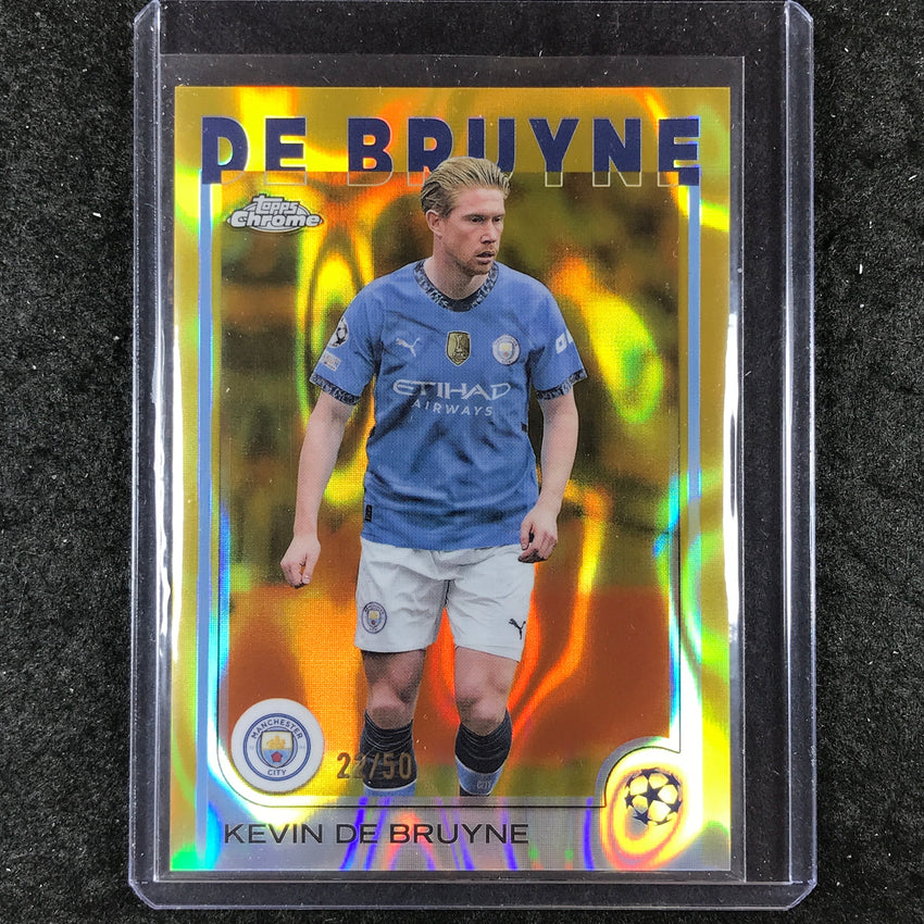 2024-25 Topps Chrome UEFA Club Comp KEVIN DE BRUYNE Base Gold Lava 22/50 #17