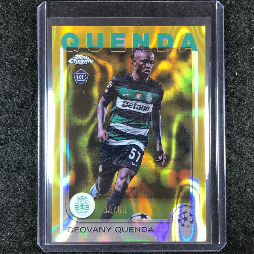 2024-25 Topps Chrome UEFA Club Comp GEOVANY QUENDA Rookie Gold Lava 39/50 #108