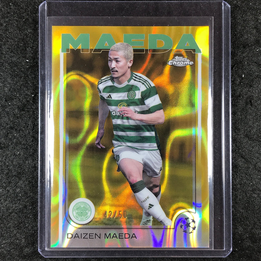 2024-25 Topps Chrome UEFA Club Comp DAIZEN MAEDA Base Gold Lava 42/50 #130