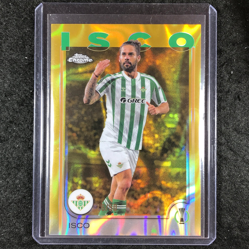 2024-25 Topps Chrome UEFA Club Comp ISCO Base Gold Lava 16/50 #143