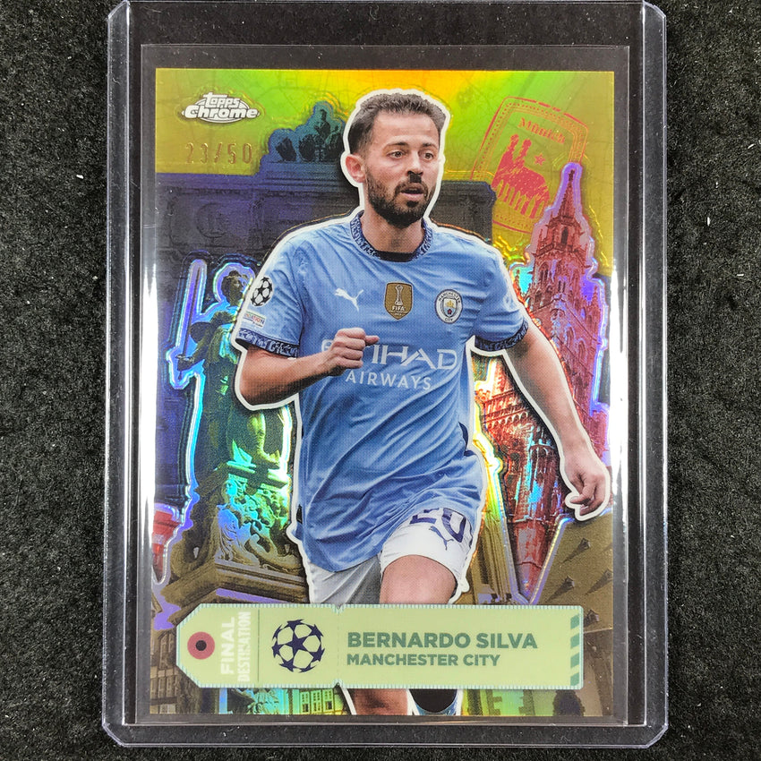 2024-25 Topps Chrome UEFA Club Comp BERNARDO SILVA Final Destination Gold 23/50