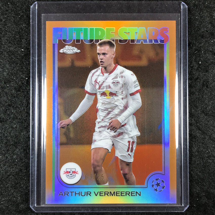 2024-25 Topps Chrome UEFA Club Comp AURTHUR VERMEEREN Future Stars Orange 3/25