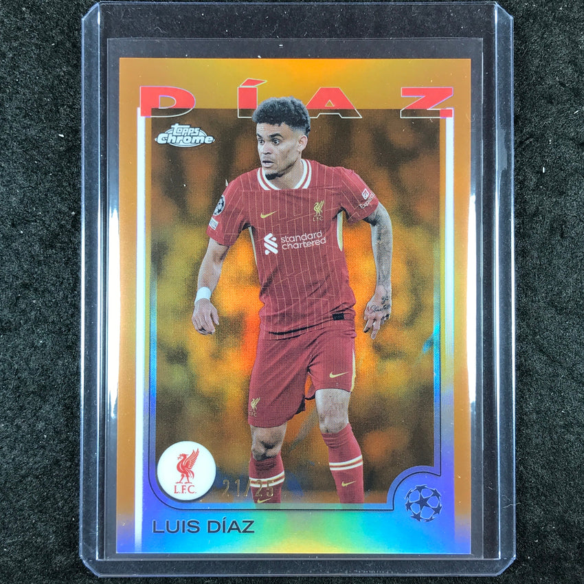 2024-25 Topps Chrome UEFA Club Comp LUIS DIAZ Base Orange 21/25 #169