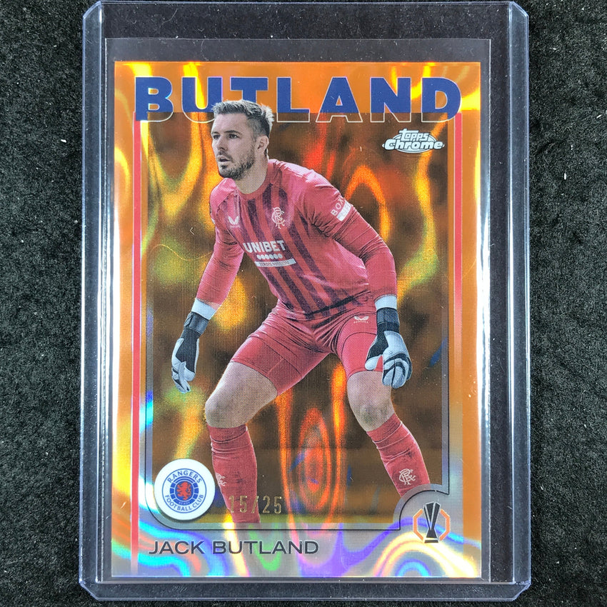 2024-25 Topps Chrome UEFA Club Comp JACK BUTLAND Base Orange Lava 15/25 #13