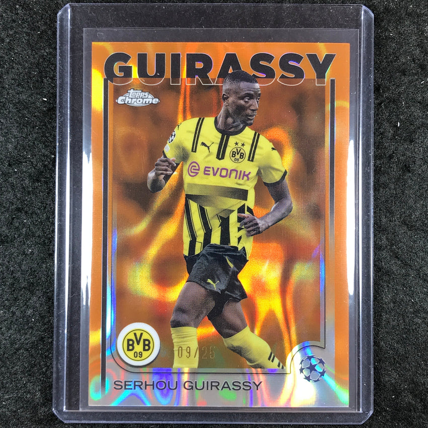 2024-25 Topps Chrome UEFA Club Comp SERHOU GUIRASSY Base Orange Lava 9/25 #51