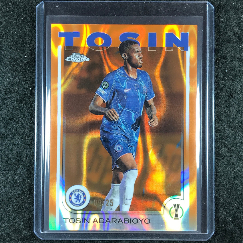 2024-25 Topps Chrome UEFA Club Comp TOSIN ADARABIOYO Base Orange Lava 9/25 #102