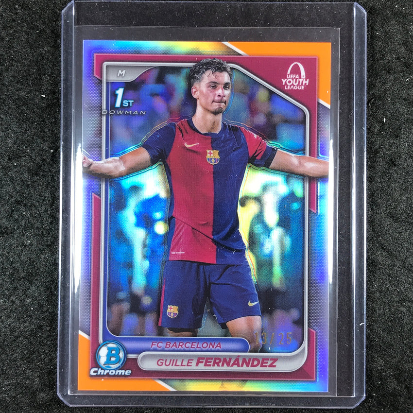 2024-25 Topps Chrome UEFA Club Comp GUILLE FERNANDEZ Bowman Youth Orange 13/25