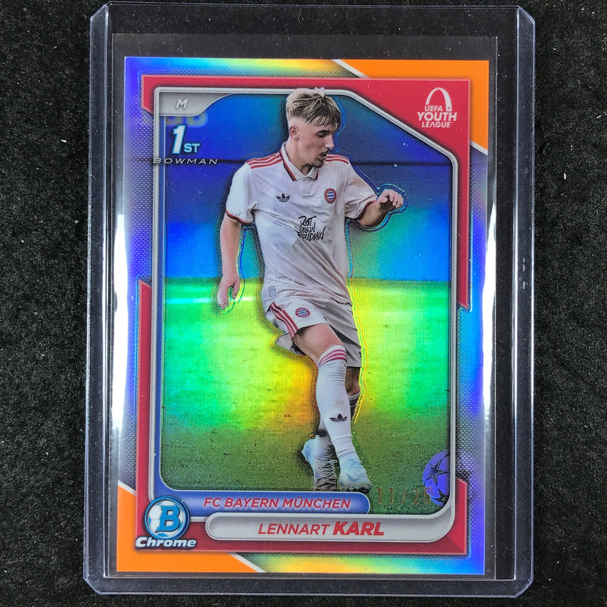 2024-25 Topps Chrome UEFA Club Comp LENNART KARL Bowman Youth Orange 11/25