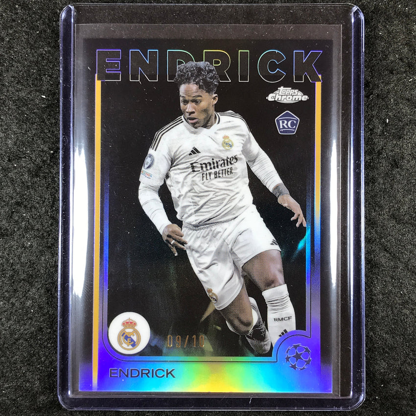 2024-25 Topps Chrome UEFA Club Comp ENDRICK Rookie Base Black 9/10 #100