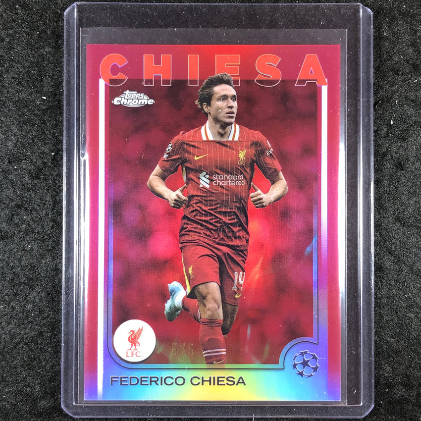 2024-25 Topps Chrome UEFA Club Comp FEDERICO CHIESA Base Red 5/5 #124