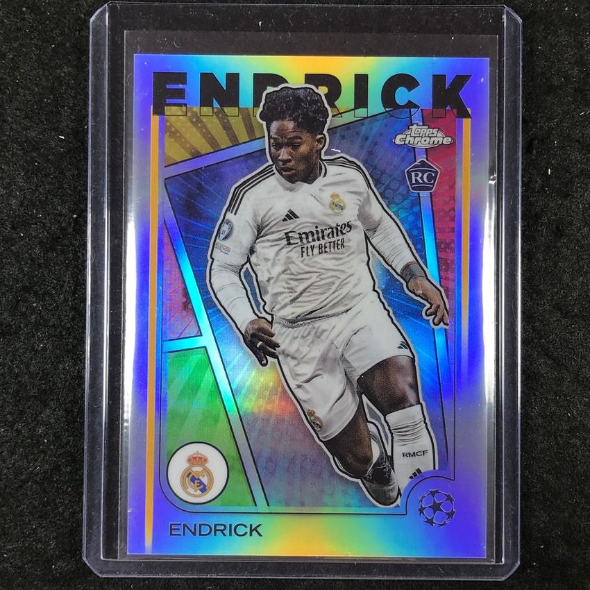2024-25 Topps Chrome UEFA Club Comp ENDRICK Rookie Base Hero Variation SSP #100