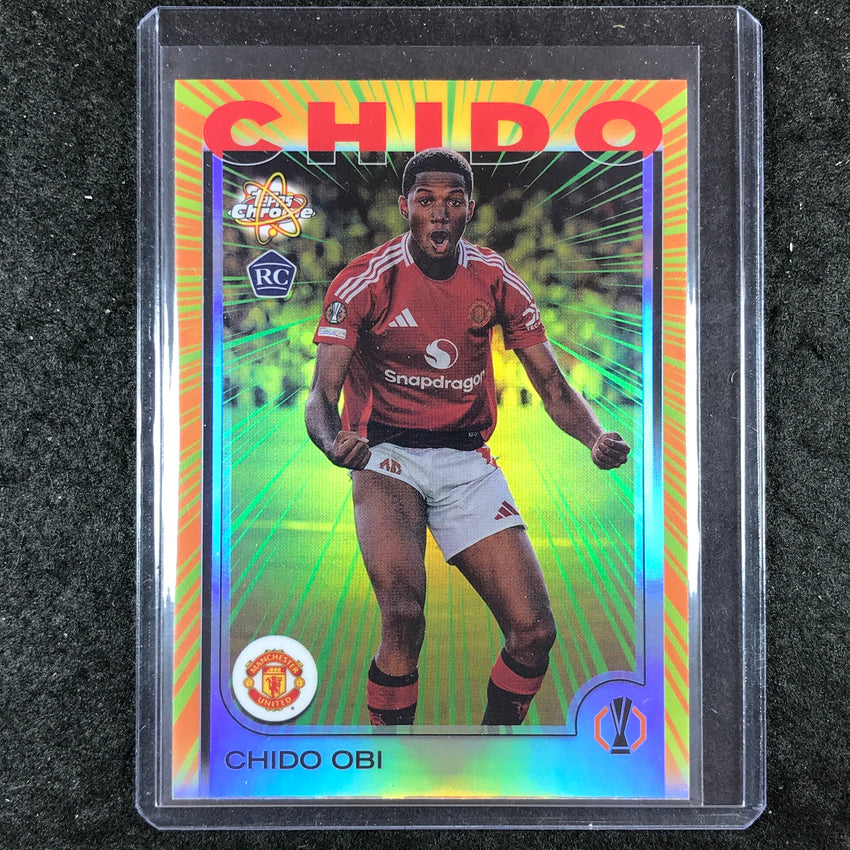 2024-25 Topps Chrome UEFA Club Comp CHIDO OBI Radiating Rookies SSP #1