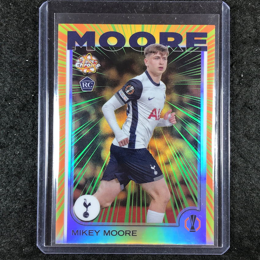2024-25 Topps Chrome UEFA Club Comp MIKEY MOORE Radiating Rookies SSP #3