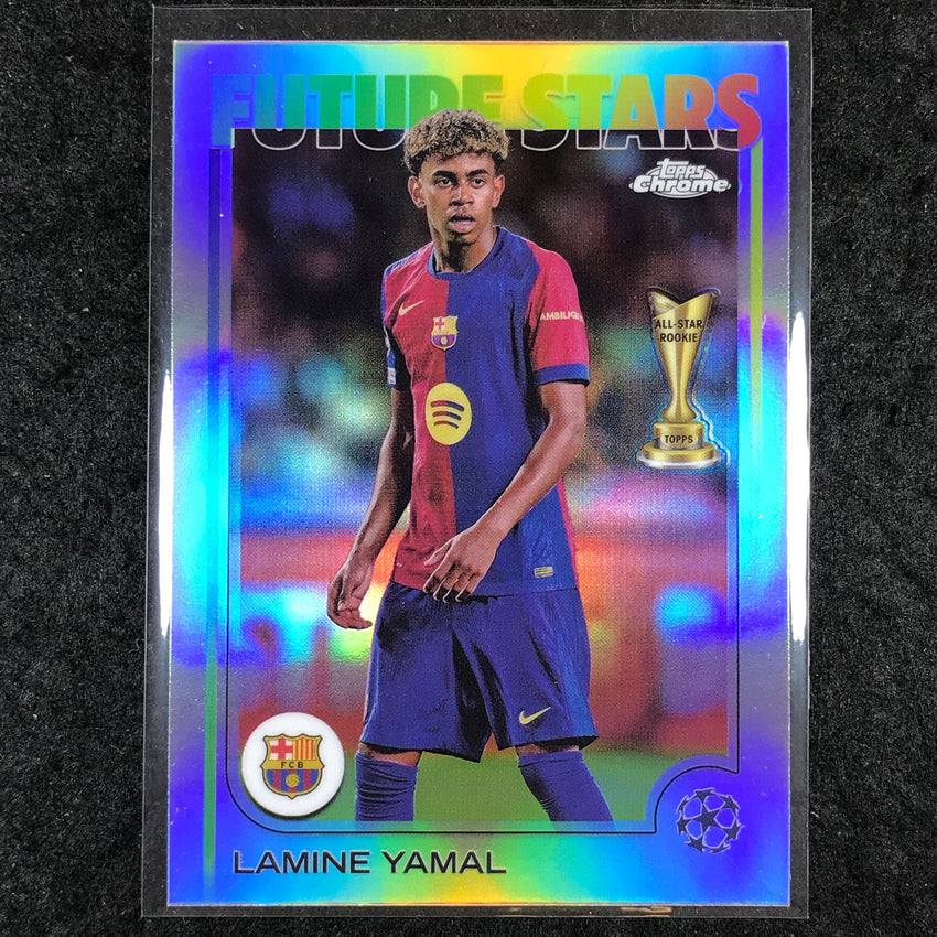 2024-25 Topps Chrome UEFA Club Comp LAMINE YAMAL Base Future Stars Refractor #27
