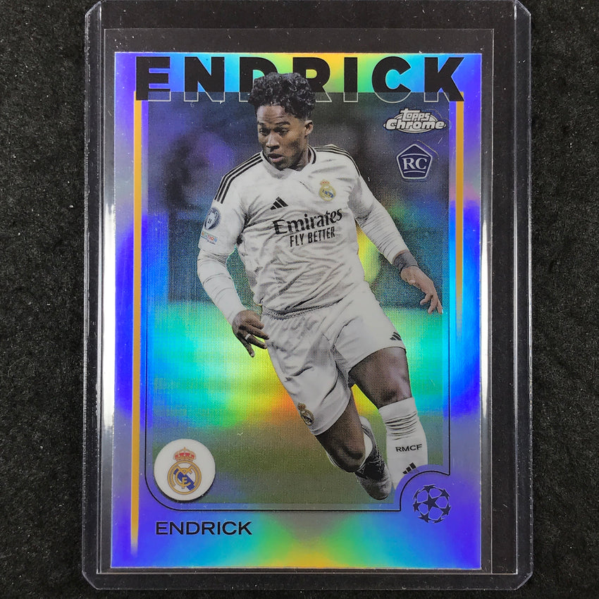 2024-25 Topps Chrome UEFA Club Comp ENDRICK Base Rookie Refractor #100