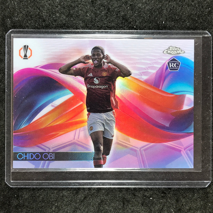 2024-25 Topps Chrome UEFA Club Comp CHIDO OBI Helix Rookie SSP #8