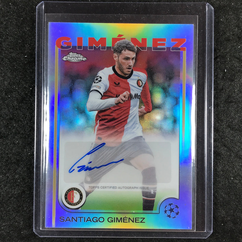 2024-25 Topps Chrome UEFA Club Comp SANTIAGO GIMENEZ Chrome Auto Base #GZ