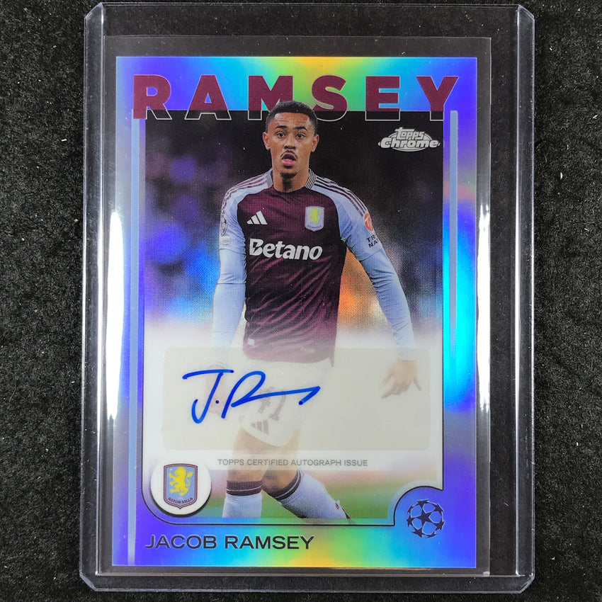 2024-25 Topps Chrome UEFA Club Comp JACOB RAMSEY Chrome Auto Base #JR
