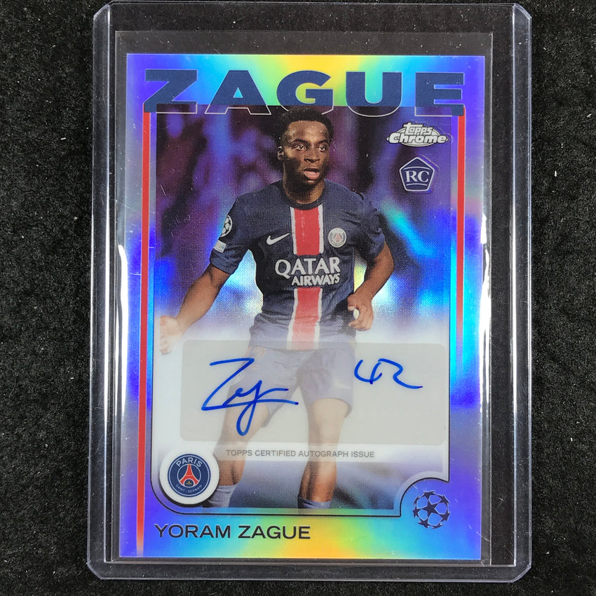 2024-25 Topps Chrome UEFA Club Comp YORAM ZAGUE Chrome Rookie Auto Base #YZ