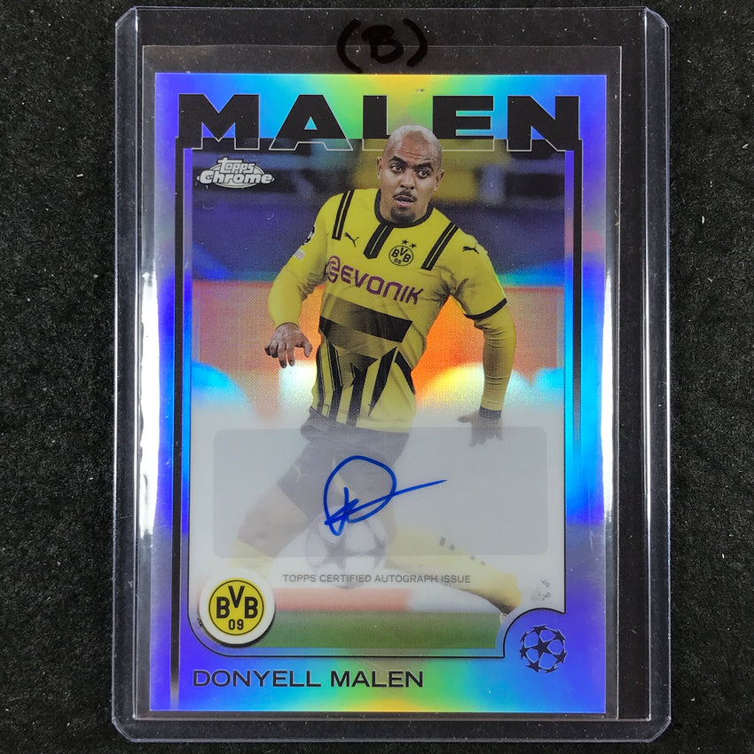 2024-25 Topps Chrome UEFA Club Comp DONYELL MALEN Chrome Auto Base #DM (B)