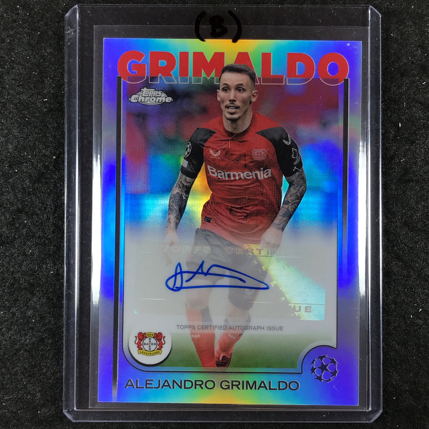 2024-25 Topps Chrome UEFA Club Comp ALEJANDRO GRIMALDO Chrome Auto Base #GR (B)
