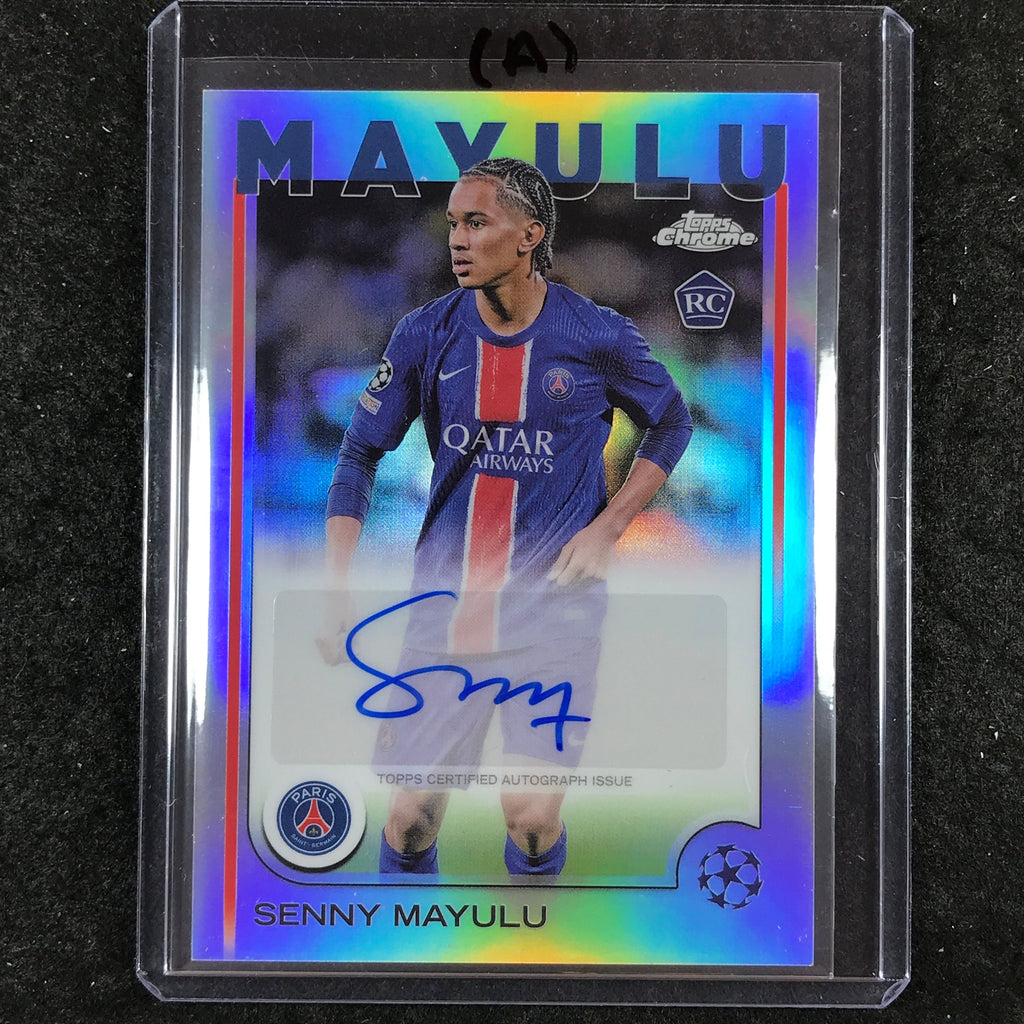2024-25 Topps Chrome UEFA Club Comp SENNY MAYULU Chrome Rookie Auto Ba ...
