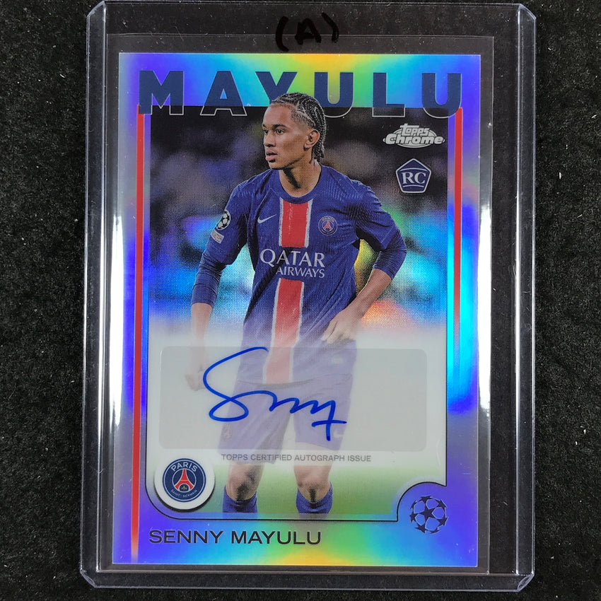 2024-25 Topps Chrome UEFA Club Comp SENNY MAYULU Chrome Rookie Auto Base #SM (A)