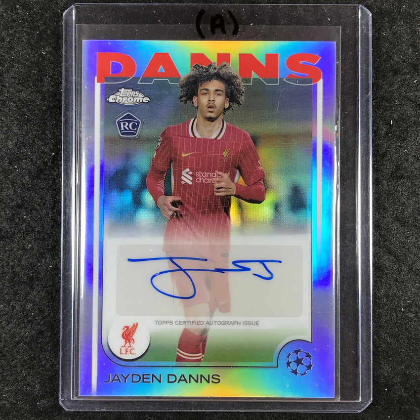 2024-25 Topps Chrome UEFA Club Comp JAYDEN DANNS Chrome Rookie Auto Base #JD (A)