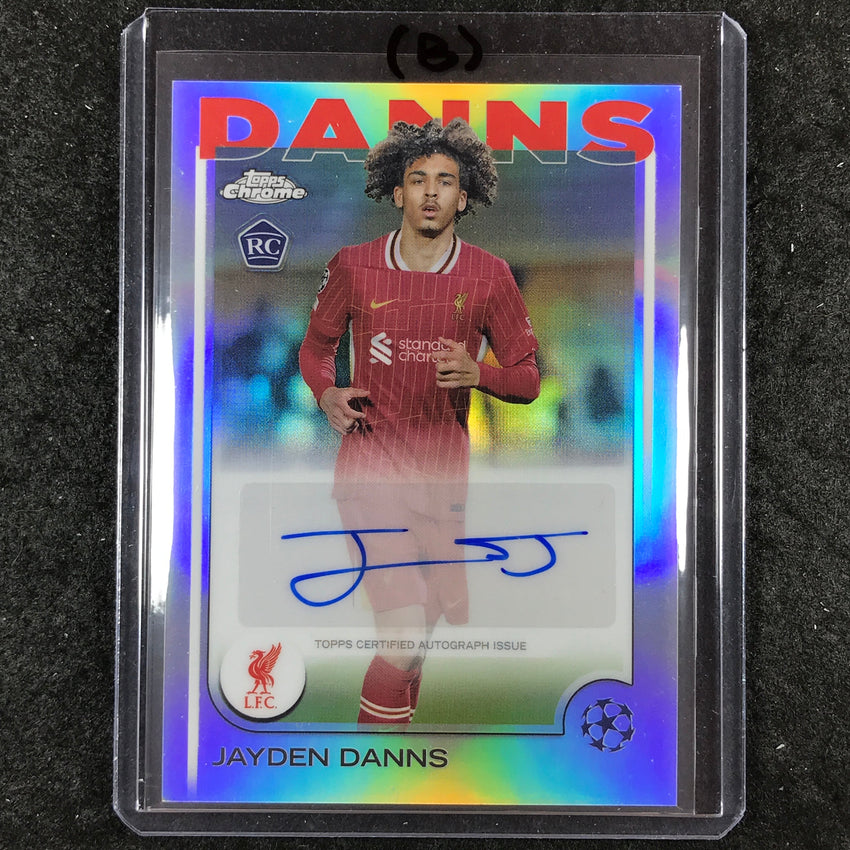 2024-25 Topps Chrome UEFA Club Comp JAYDEN DANNS Chrome Rookie Auto Base #JD (B)
