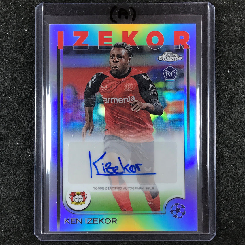 2024-25 Topps Chrome UEFA Club Comp KEN IZEKOR Chrome Rookie Auto Base #KI (A)