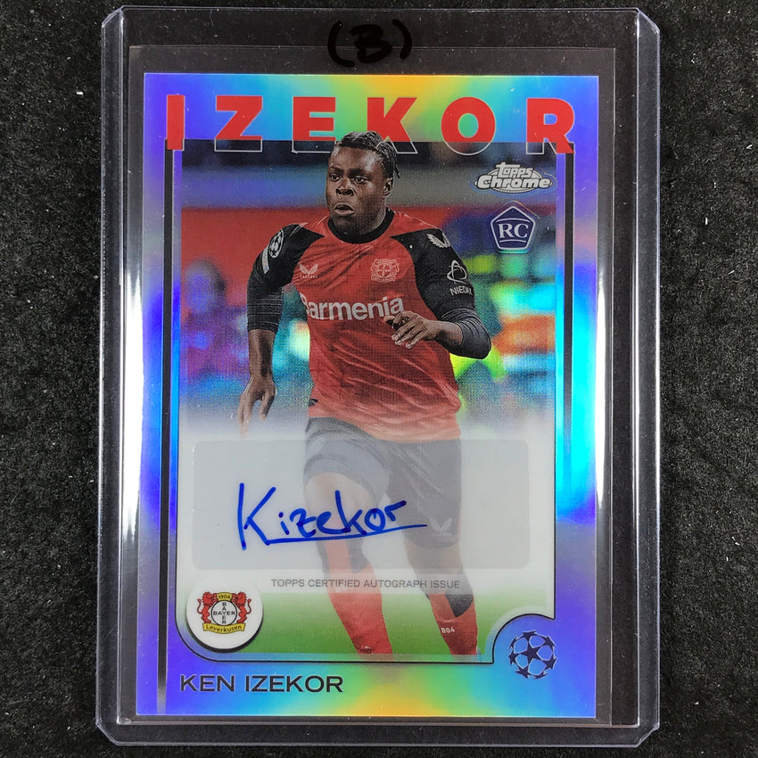 2024-25 Topps Chrome UEFA Club Comp KEN IZEKOR Chrome Rookie Auto Base #KI (B)