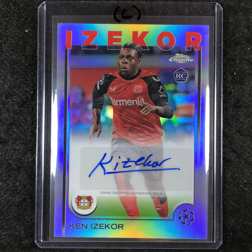 2024-25 Topps Chrome UEFA Club Comp KEN IZEKOR Chrome Rookie Auto Base #KI (C)