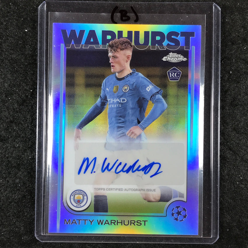 2024-25 Topps Chrome UEFA Club Comp MATTY WARHURST Rookie Auto Base #MW (B)