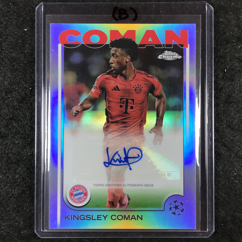 2024-25 Topps Chrome UEFA Club Comp KINGSLEY COMAN Chrome Auto Base #KC (B)