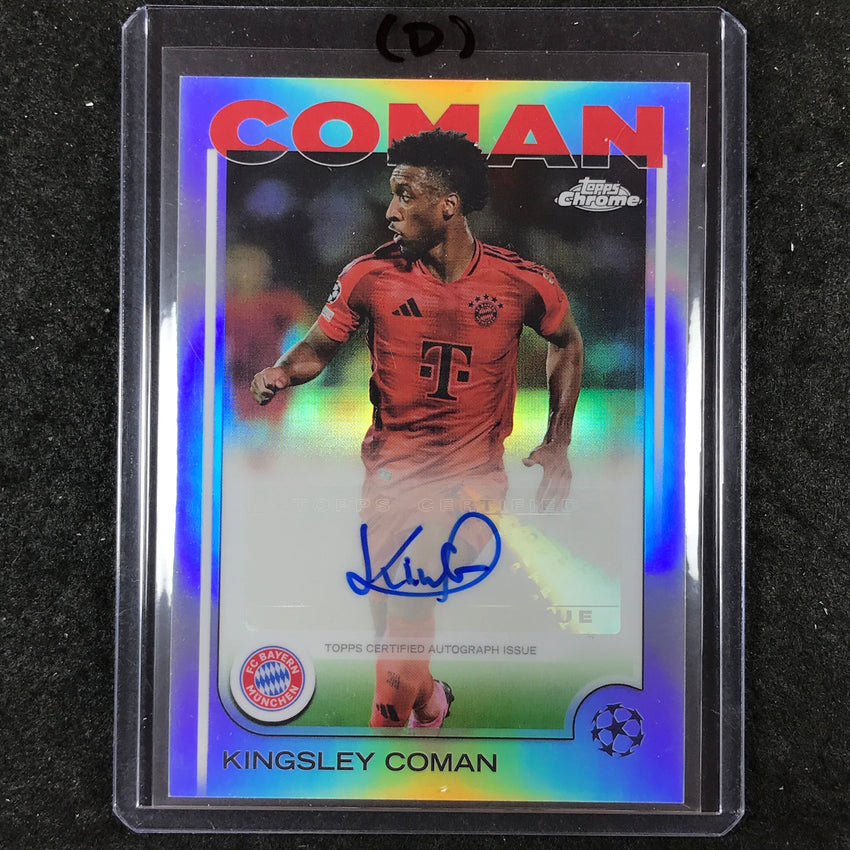 2024-25 Topps Chrome UEFA Club Comp KINGSLEY COMAN Chrome Auto Base #KC (D)