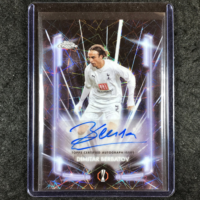 2024-25 Topps Chrome UEFA Club Comp DIMITAR BERBATOV Black Lazer Auto Base #DB
