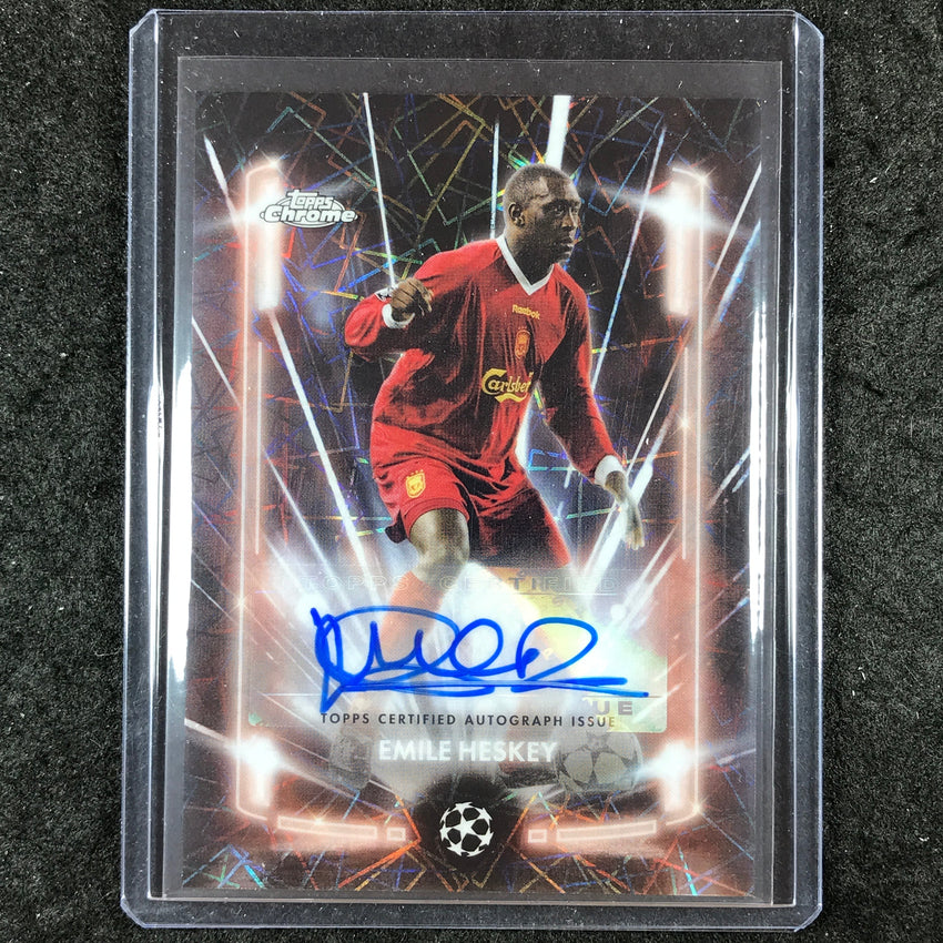 2024-25 Topps Chrome UEFA Club Comp EMILE HESKEY Black Lazer Auto Base #EH