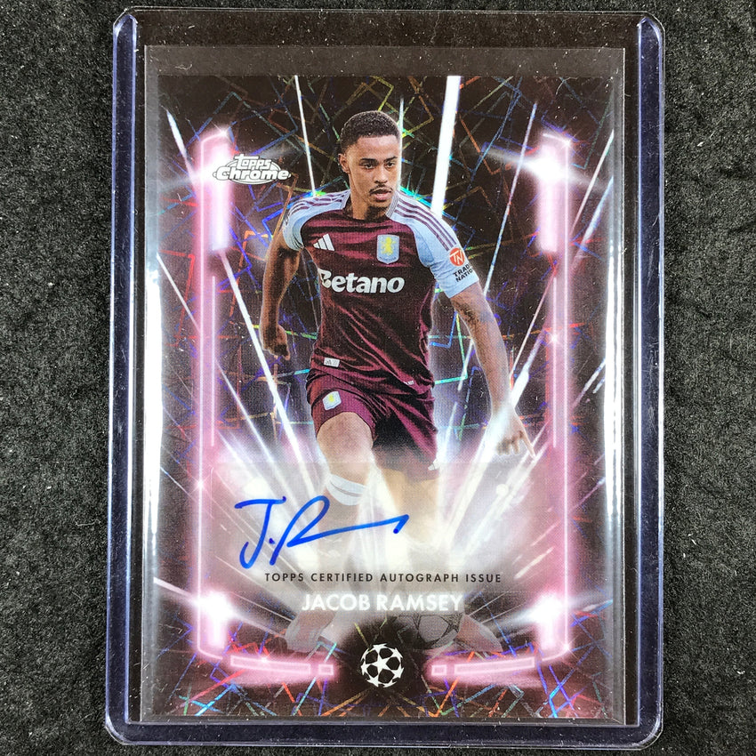 2024-25 Topps Chrome UEFA Club Comp JACOB RAMSEY Black Lazer Auto Base #JR