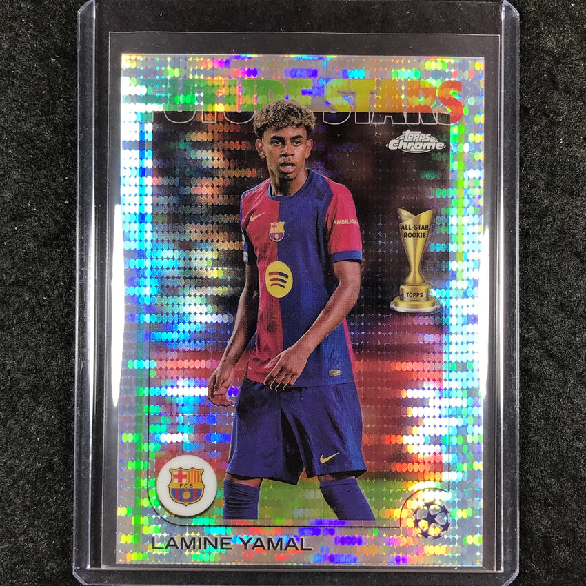 2024-25 Topps Chrome UEFA Club Comp LAMINE YAMAL Base Future Stars Pulsar #27