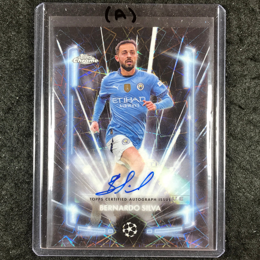 2024-25 Topps Chrome UEFA Club Comp BERNARDO SILVA Black Lazer Auto Base #BE (A)