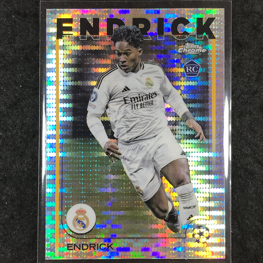 2024-25 Topps Chrome UEFA Club Comp ENDRICK Base Rookie Pulsar #100