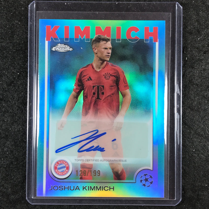 2024-25 Topps Chrome UEFA Club Comp JOSHUA KIMMICH Chrome Auto Aqua 129/199